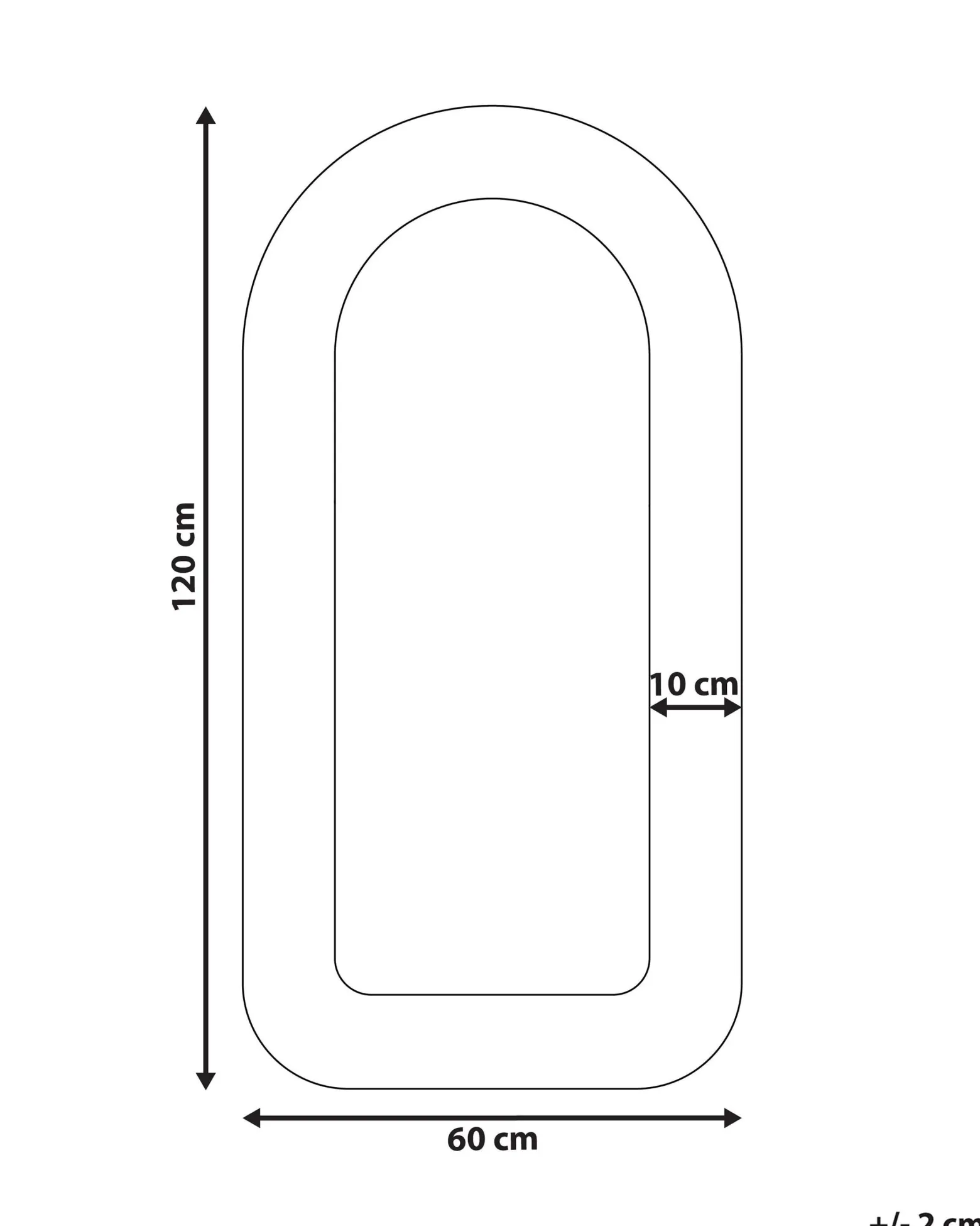 Dekoracyjne lustro ścienne 60 x 120 cm beżowoszare