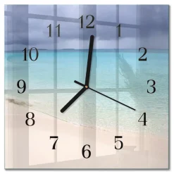 Dekoracyjny zegar 30x30 Plaża design na ścianę