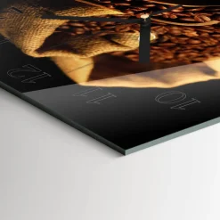 Dekoracyjny zegar 30x30 Ziarna Kawy cichy mechanizm salon