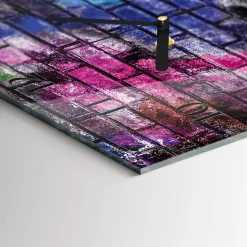 Designerski zegar 30x30 Cegła dekoracyjny do salonu
