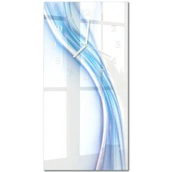 Designerski zegar 30x60 Niebieska Abstrakcja dekoracyjny do salonu
