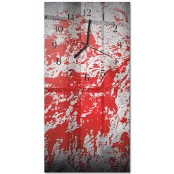 Designerski zegar 30x60 Plamy zegar ścienny