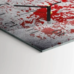 Designerski zegar 30x60 Plamy zegar ścienny
