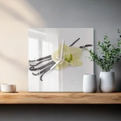 Designerski zegar 30x30 Wanilia zegar ścienny