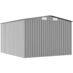 Domek na narzędzia Szary 257 x 298 x 178 cm Stal vidaXL