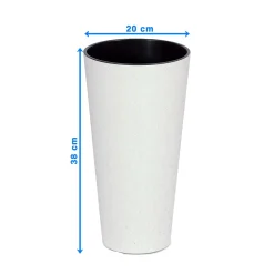 Donica Doniczka Ogrodowa 20 Cm Na Taras Do Ogrodu Domu Eco Wood Biała