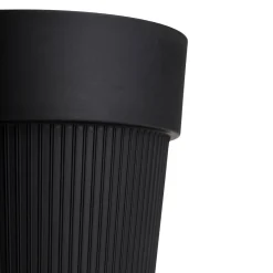 Donica plastikowa SILVA LINE czarna okrągła do domu 13,2 cm