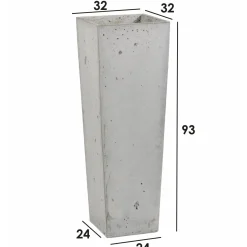 Donica Betonowa Zewnętrzna Zadora CONE L 32x32x93 szary naturalny