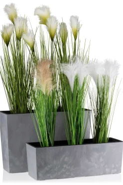 Donica Bouquet szary beton 56xh19 cm