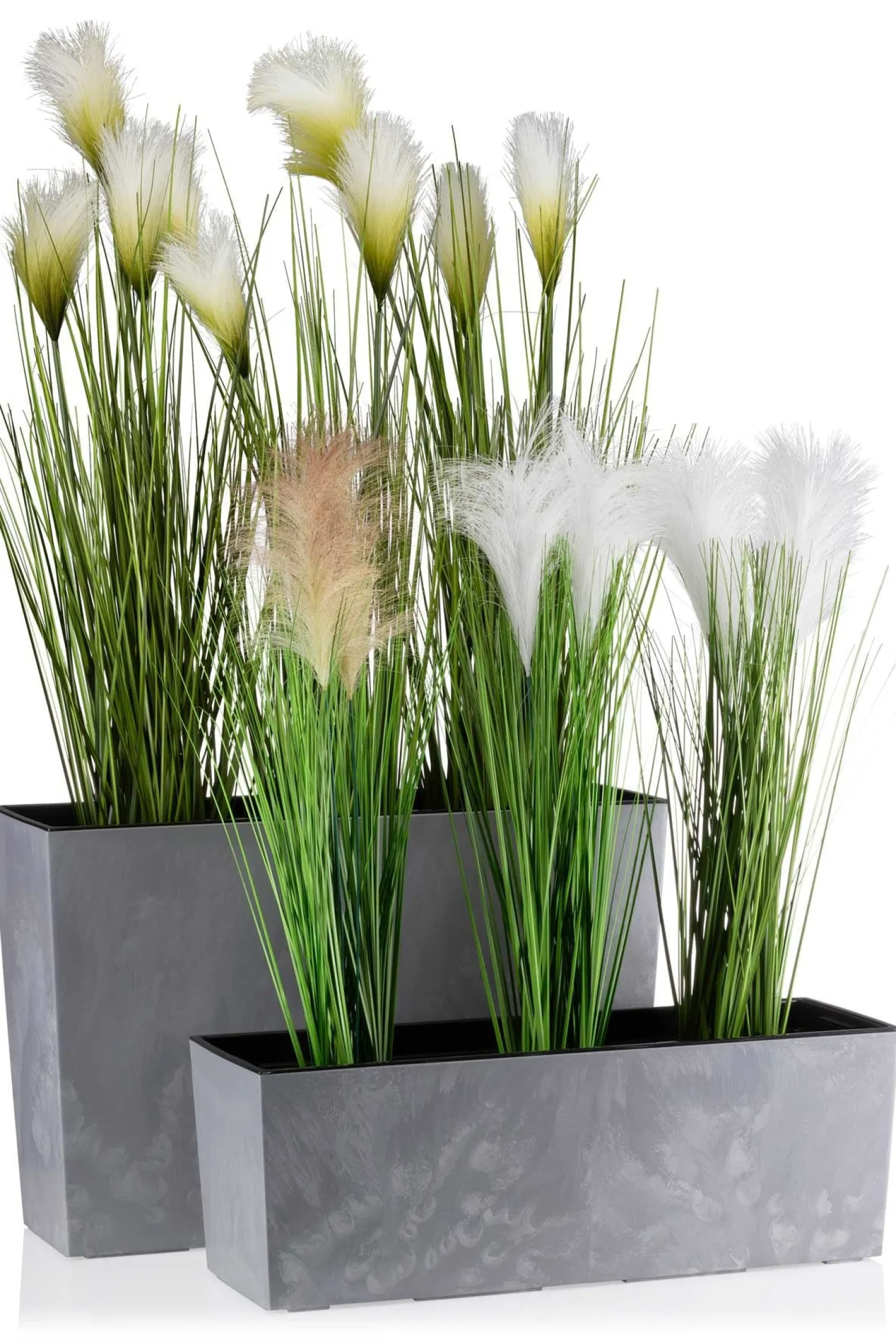 Donica Bouquet szary beton 56xh19 cm