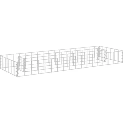 Donica gabionowa Srebrny 90 x 30 x 10 cm Stal vidaXL