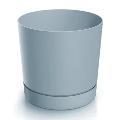 Donica ogrodowa Tubo P 17,8 cm jasnoszara PROSPERPLAST
