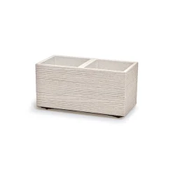Donica ogrodowa 57 x 28,8 x 29 cm Madera Case ECO Wood biała PROSPERPLAST