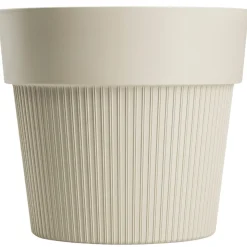 Donica plastikowa SILVA LINE beżowa okrągła do domu 13,2 cm