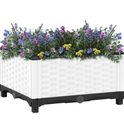 Donice ogrodowa Biały 40 x 40 x 23 cm polipropylen vidaXL