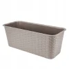 Doniczka balkonowa rattanowa karmelowa 40 cm