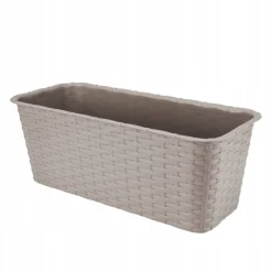 Doniczka balkonowa rattanowa karmelowa 40 cm