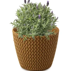 Doniczka Osłonka Domowa 21,8 Cm Na Stół Parapet Do Domu Brązowa