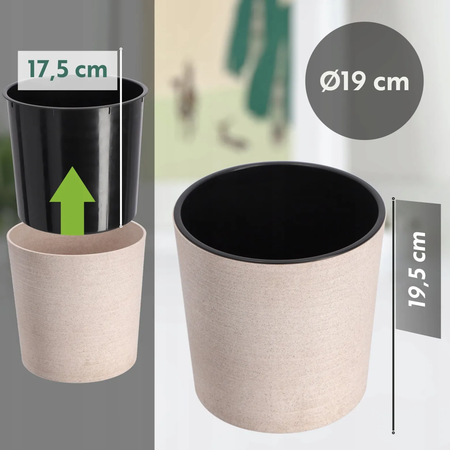 Doniczka Osłonka Donica Misa Na Kwiaty Kolory 19cm