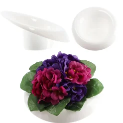 Doniczka Osłonka Ikebana Kompozycja Biała 9 cm