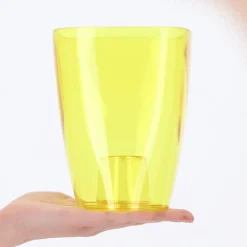 Doniczka Osłonka Na Storczyk Kwiaty Żółta 12cm