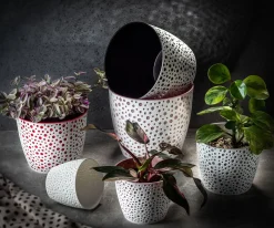 Doniczka Osłonka Okrągła Na Kwiaty Różowa 17cm