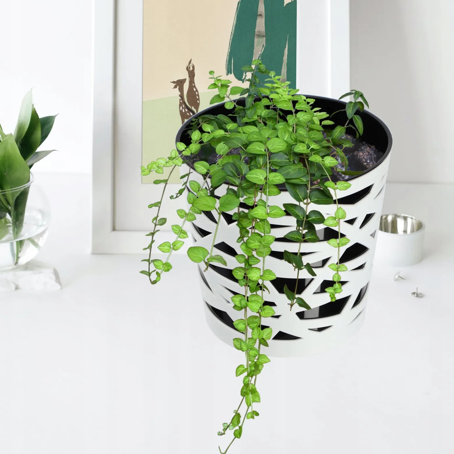 Doniczka Osłonka Wkład Donica Kolory Czarna 15cm