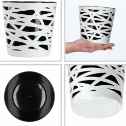 Doniczka Osłonka Wkład Donica Kolory Czarna 15cm