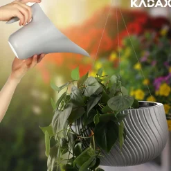 Doniczka Wisząca Na Balkon Taras Misa Szara 29,5cm