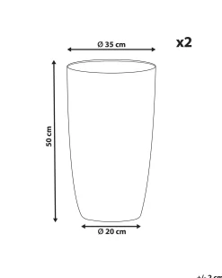 Doniczki donice okrągła]e 35x35x50 szare