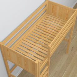 Drewniane łóżko na antresoli N06