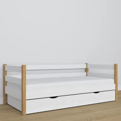 Drewniane łóżko sofa z szufladą N01