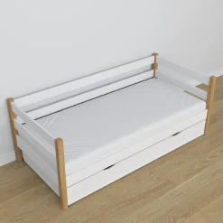 Drewniane łóżko sofa z szufladą N01