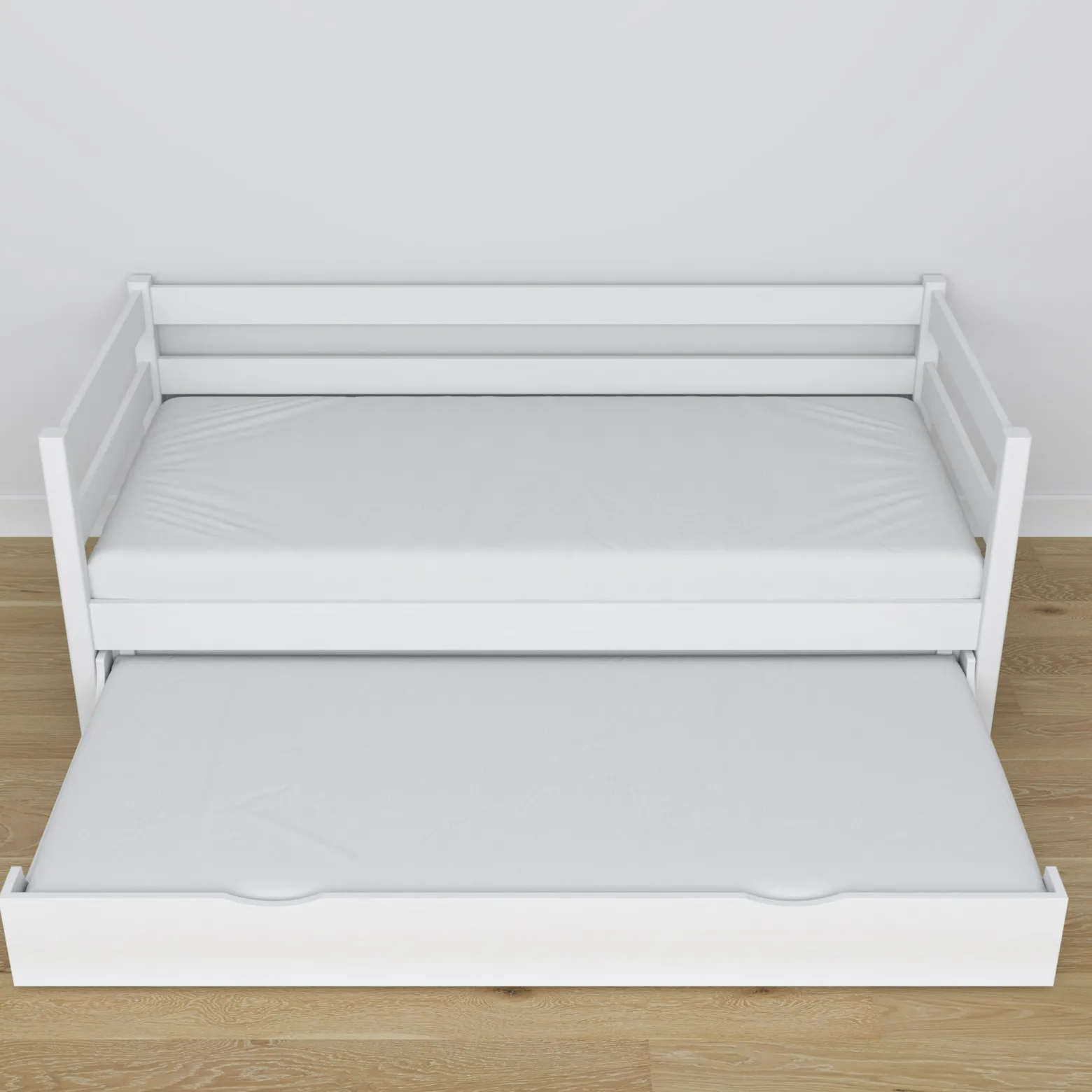 Drewniane łóżko sofa z szufladą na materac N01