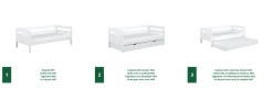 Drewniane łóżko sofa z szufladą na materac N01