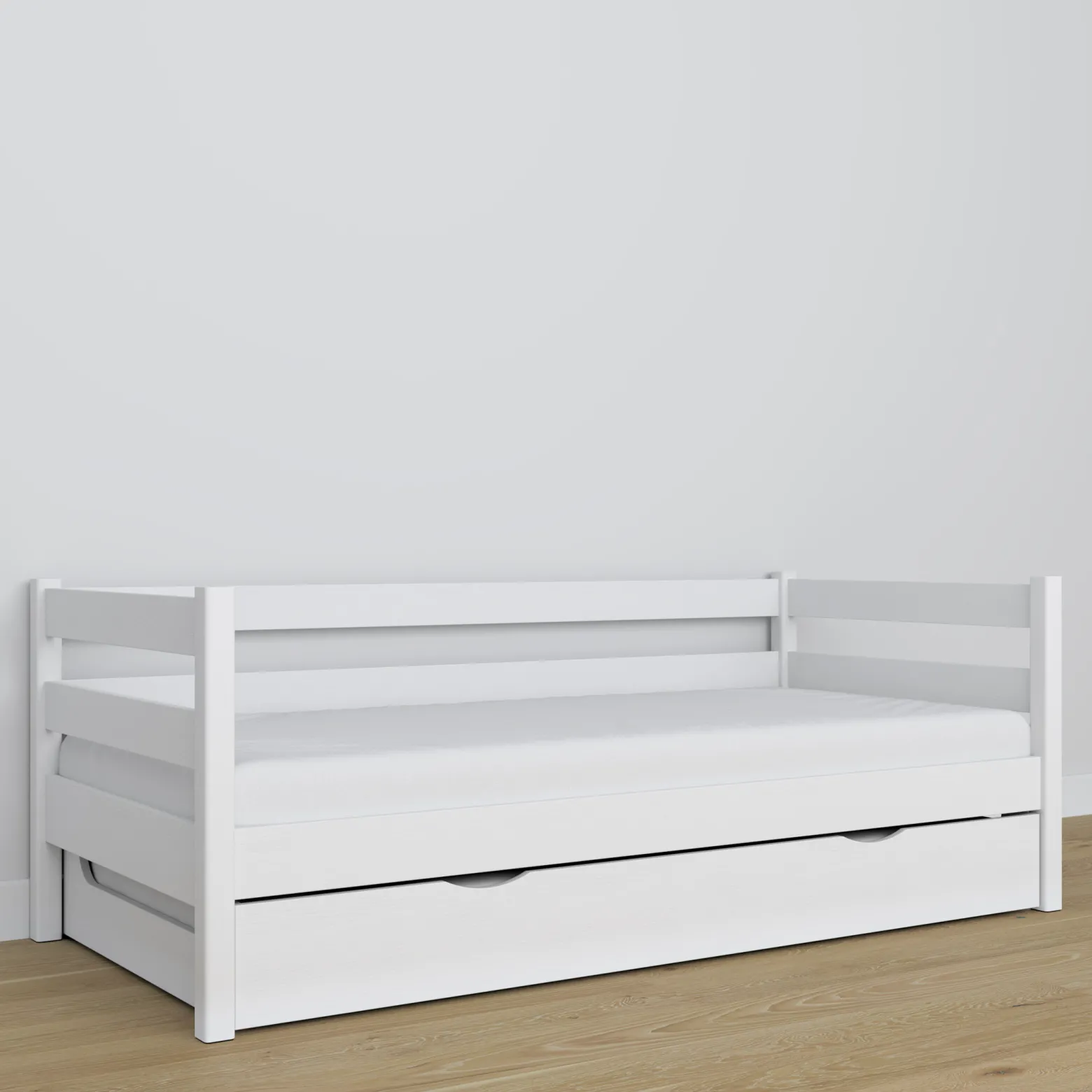 Drewniane łóżko sofa z szufladą na materac N01