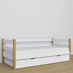 Drewniane łóżko sofa z szufladą na materac N01
