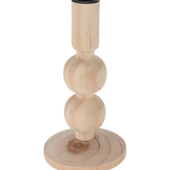 Drewniany świecznik, naturalny, wys. 17 cm
