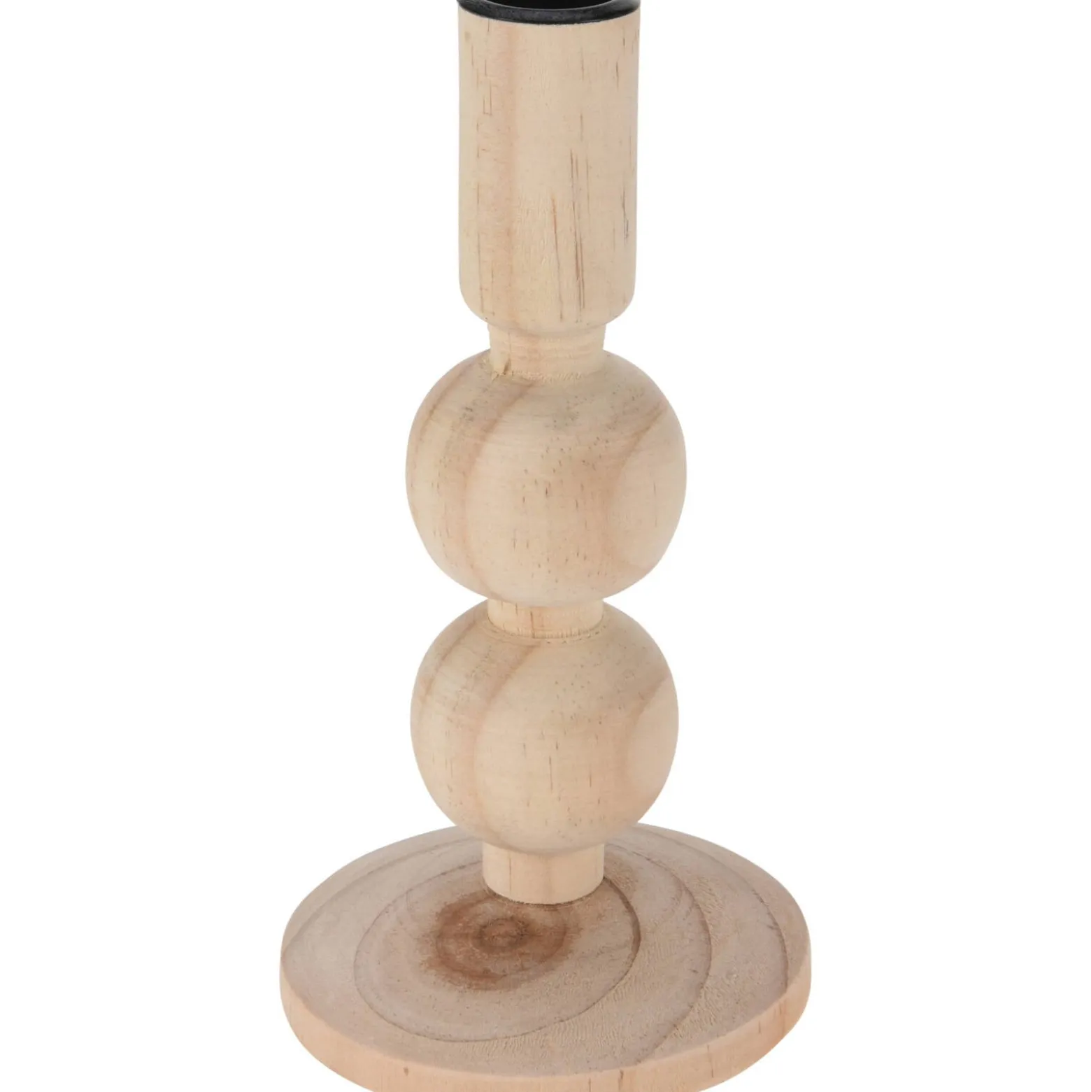 Drewniany świecznik, naturalny, wys. 17 cm