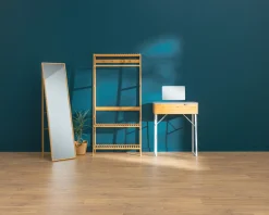 Duże lustro stojące w bambusowej ramie, 41 x 160 cm