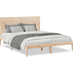 Dłuższe łóżko bez materaca lite drewno 140x210 cm