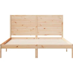 Dłuższe łóżko bez materaca lite drewno 140x210 cm
