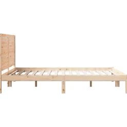 Dłuższe łóżko bez materaca lite drewno 140x210 cm