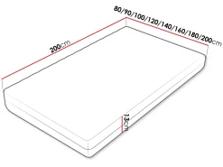 Dwustronny materac piankowy Uno 13 cm