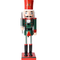 Dziadek do orzechów, figurka z drewna sosnowego, 38 cm