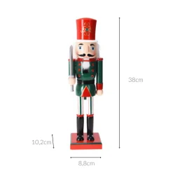 Dziadek do orzechów, figurka z drewna sosnowego, 38 cm