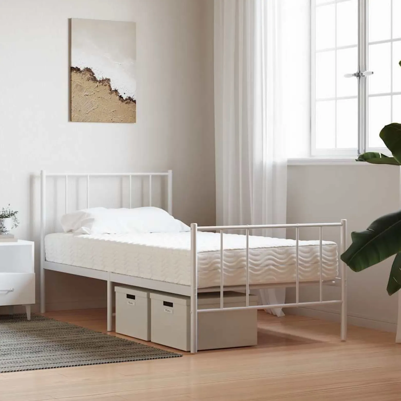 Dziecięcy materac piankowy biały 80x160 cm twardość H2/H3
