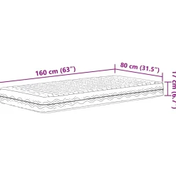 Dziecięcy materac piankowy biały 80x160 cm twardość H2/H3