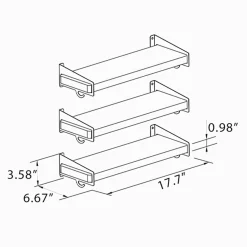 Elegancka Półka ścienna Spacetronik 3 szt. 20 kg nośności
