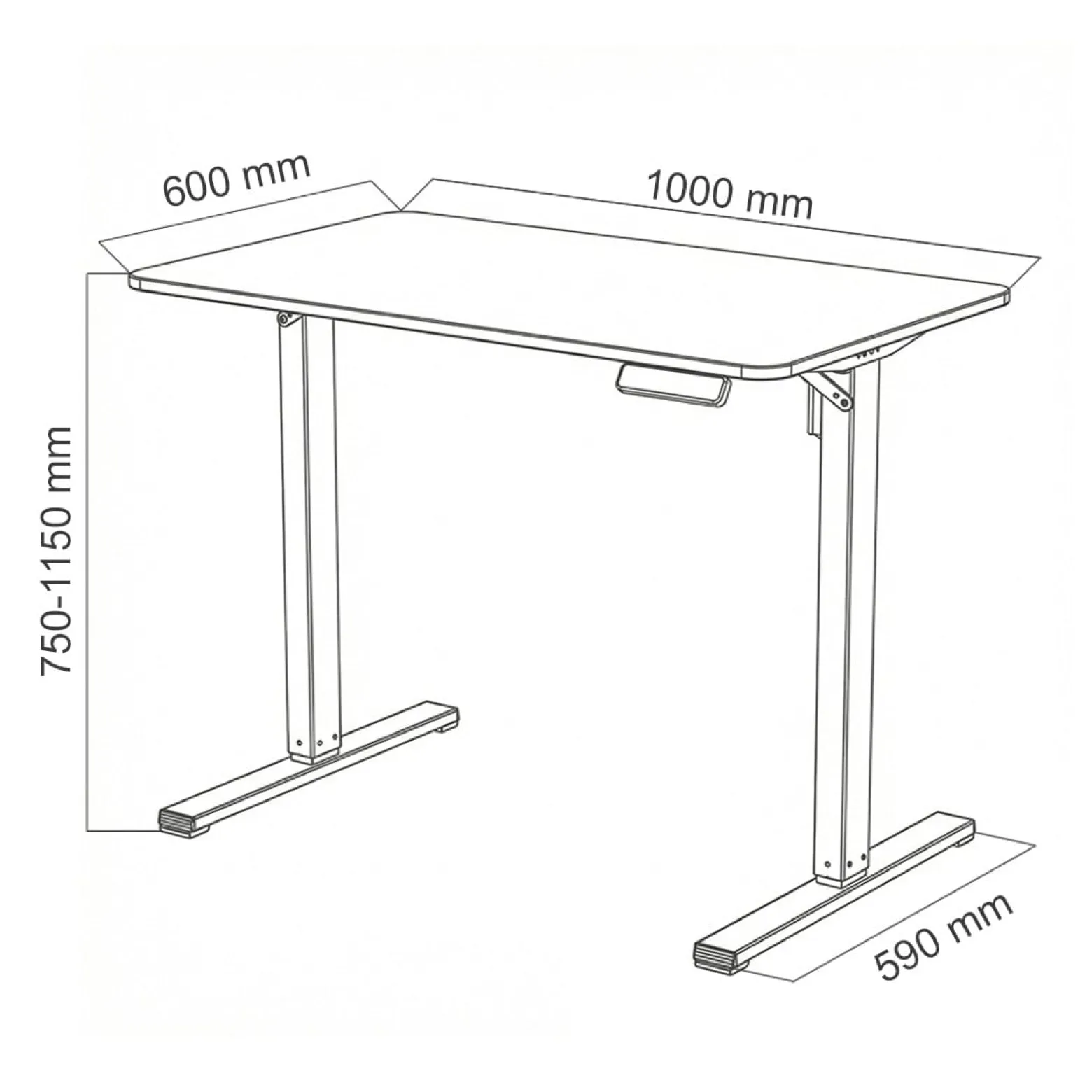 Elektryczne biurko Spacetronik Moris 125WO 100x60
